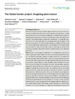 The Global Garden project: Imagining plant science