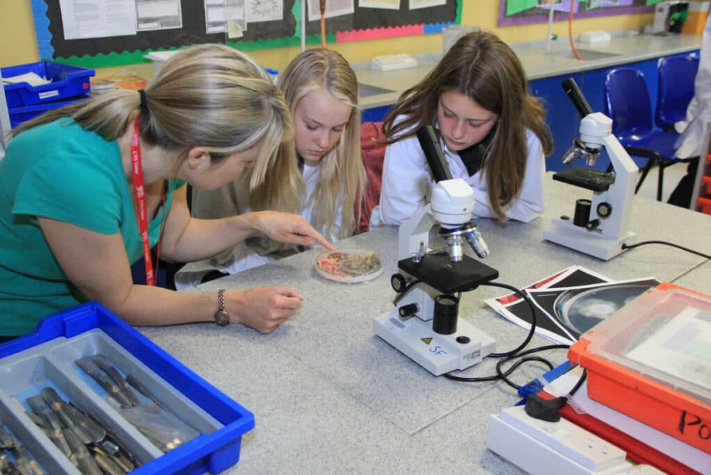 Photo showing The SAW Trust running a workshop at a school