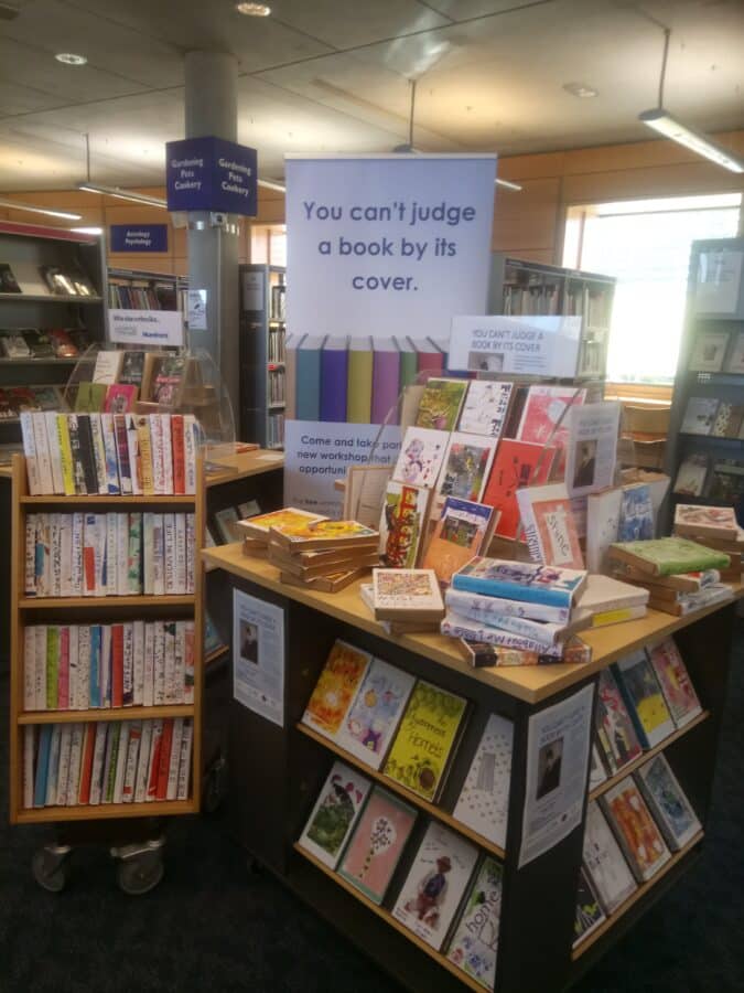 You cant judge a book by its cover display